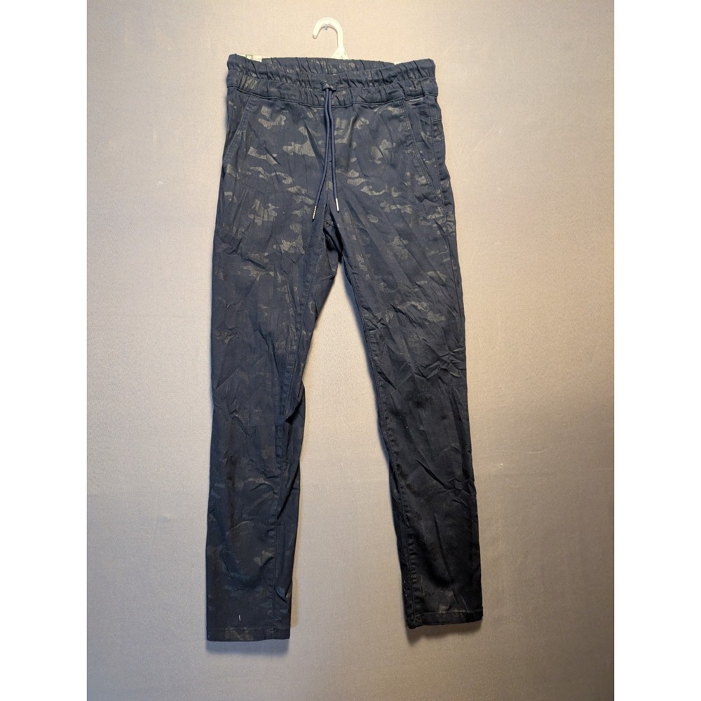 Flog Ankle Pants Womens 25 Blue Camouflage Drawstring Waist Pull On Outdoor